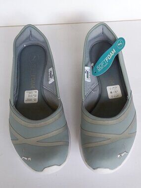 Puma Soft Foam Slip On Shoes Gray Size 8 New